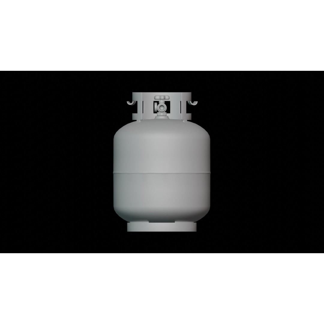Propane Tank 3D Model – High Poly PBR Asset for Games, FBX, Blender - View 8