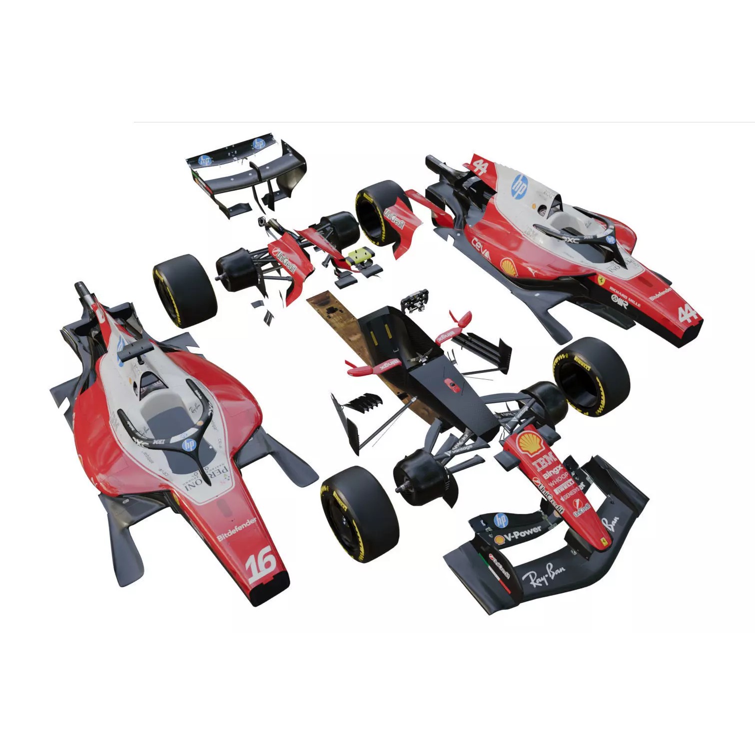 Ferrari SF-26 - Low-Poly Game-Ready 3D Model
