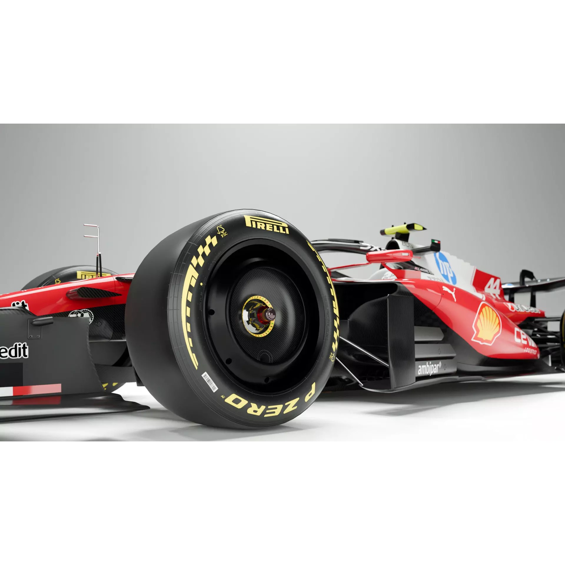 Ferrari SF-26 - Low-Poly Game-Ready 3D Model - View 16