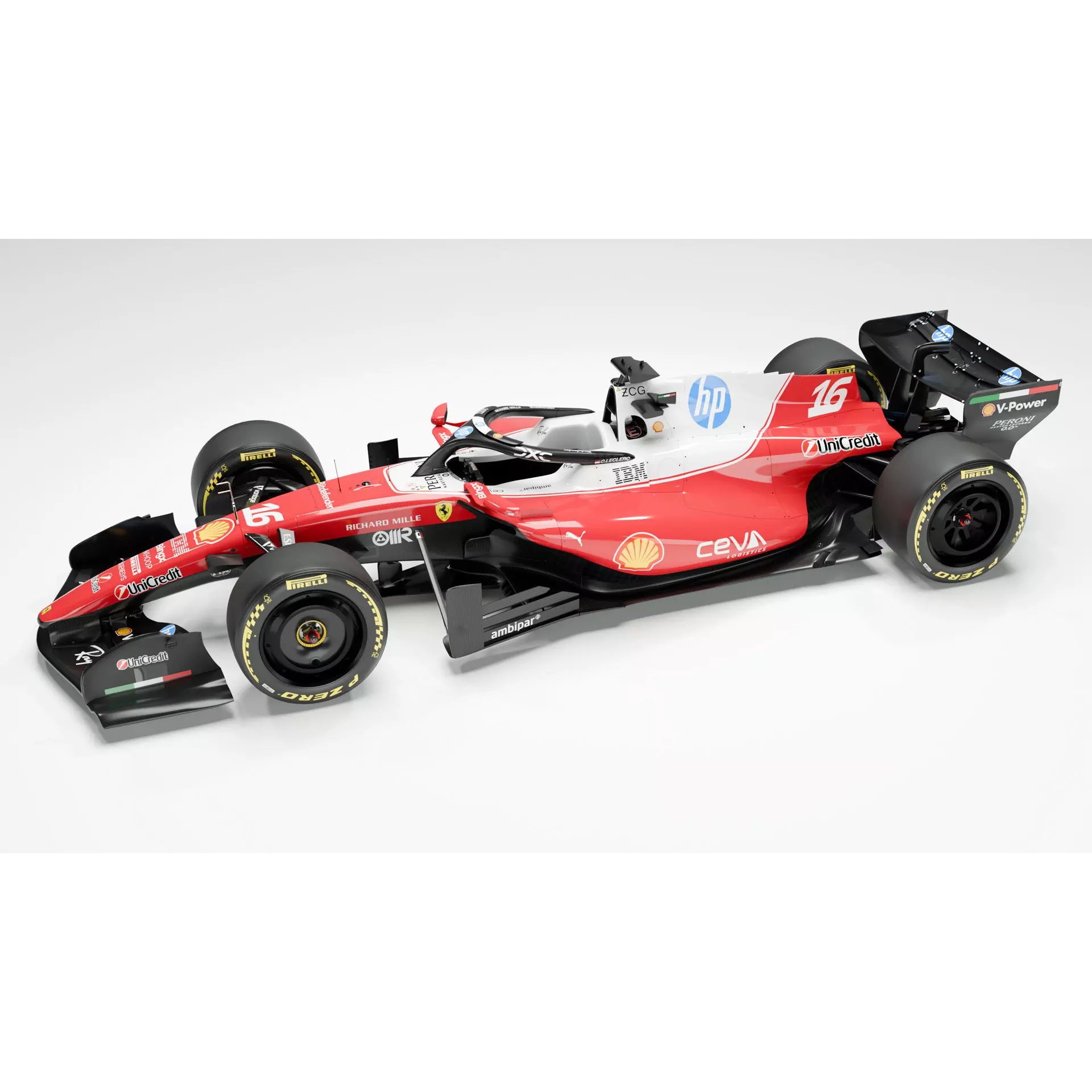 Ferrari SF-26 - Low-Poly Game-Ready 3D Model - View 3