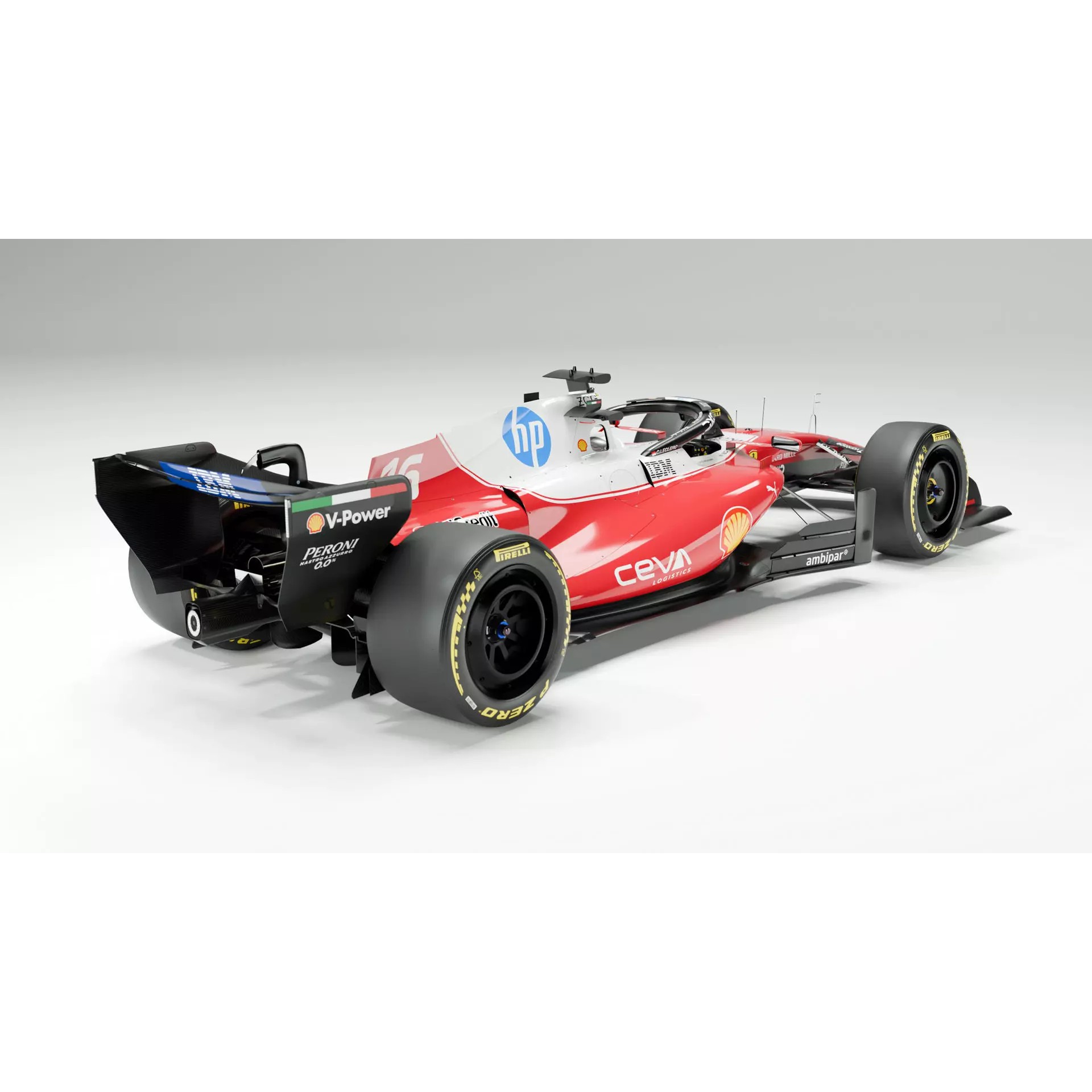Ferrari SF-26 - Low-Poly Game-Ready 3D Model - View 9