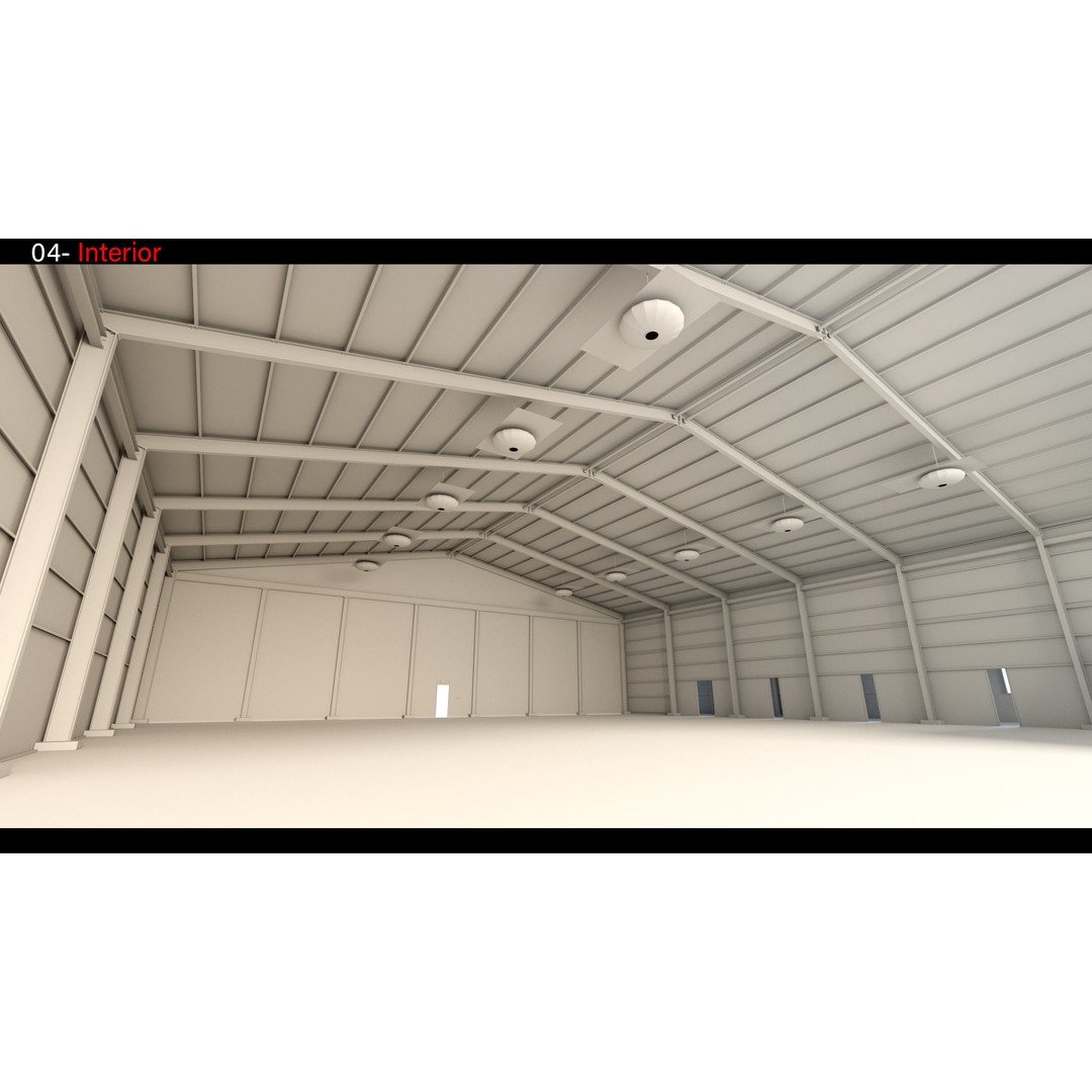 Industrial Sheds 3D Model – High Detail, Game-Ready Formats - View 11