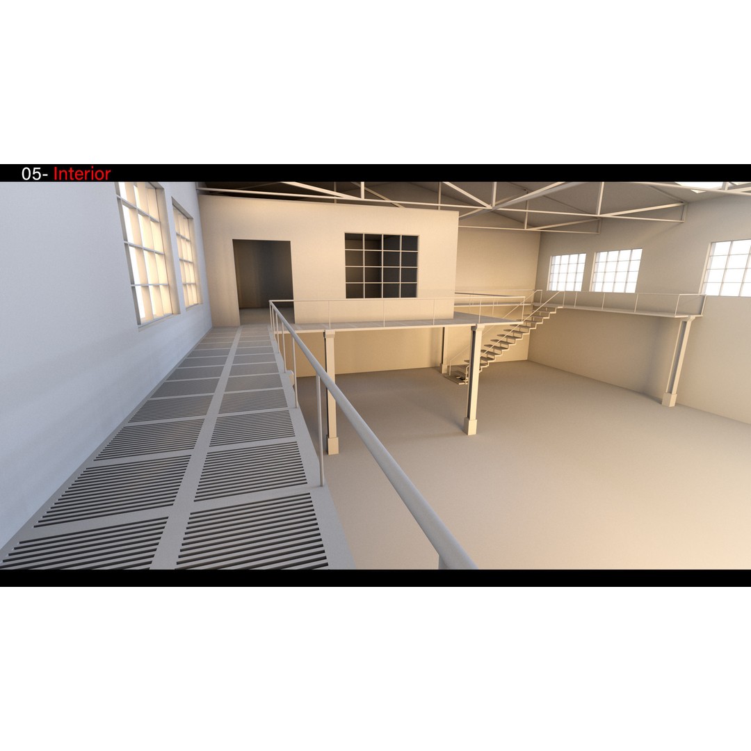 Industrial Sheds 3D Model – High Detail, Game-Ready Formats - View 12