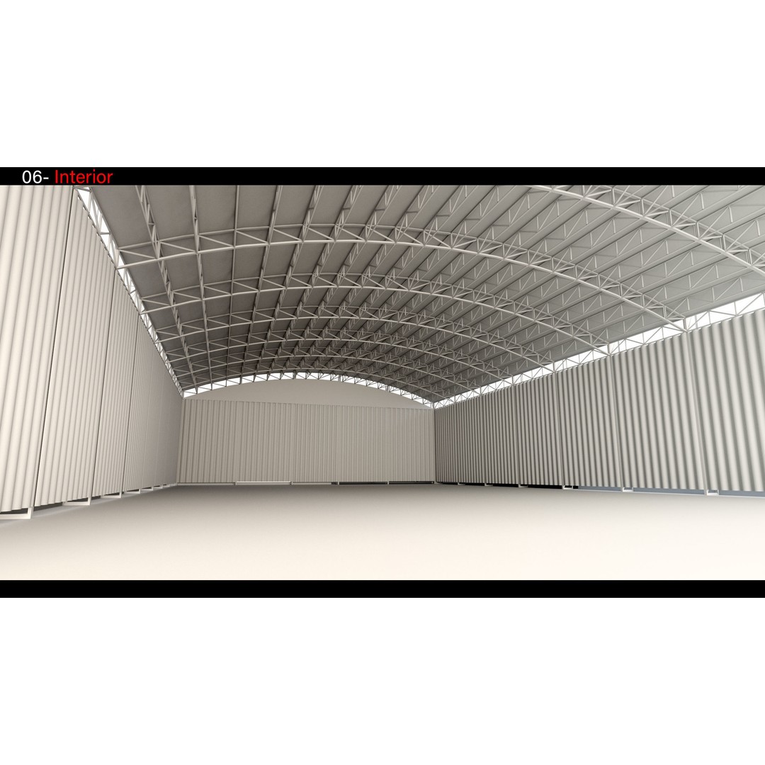 Industrial Sheds 3D Model – High Detail, Game-Ready Formats - View 14
