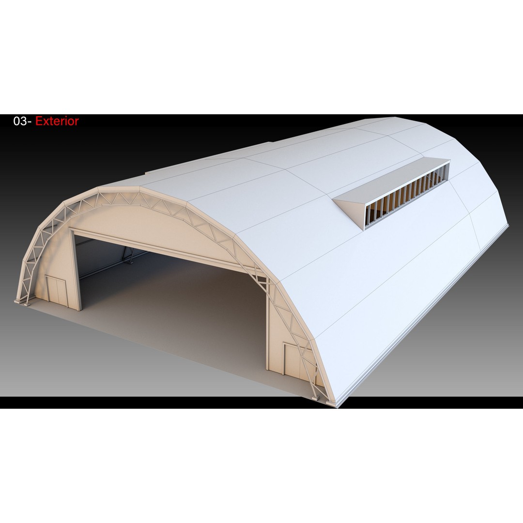 Industrial Sheds 3D Model – High Detail, Game-Ready Formats - View 8