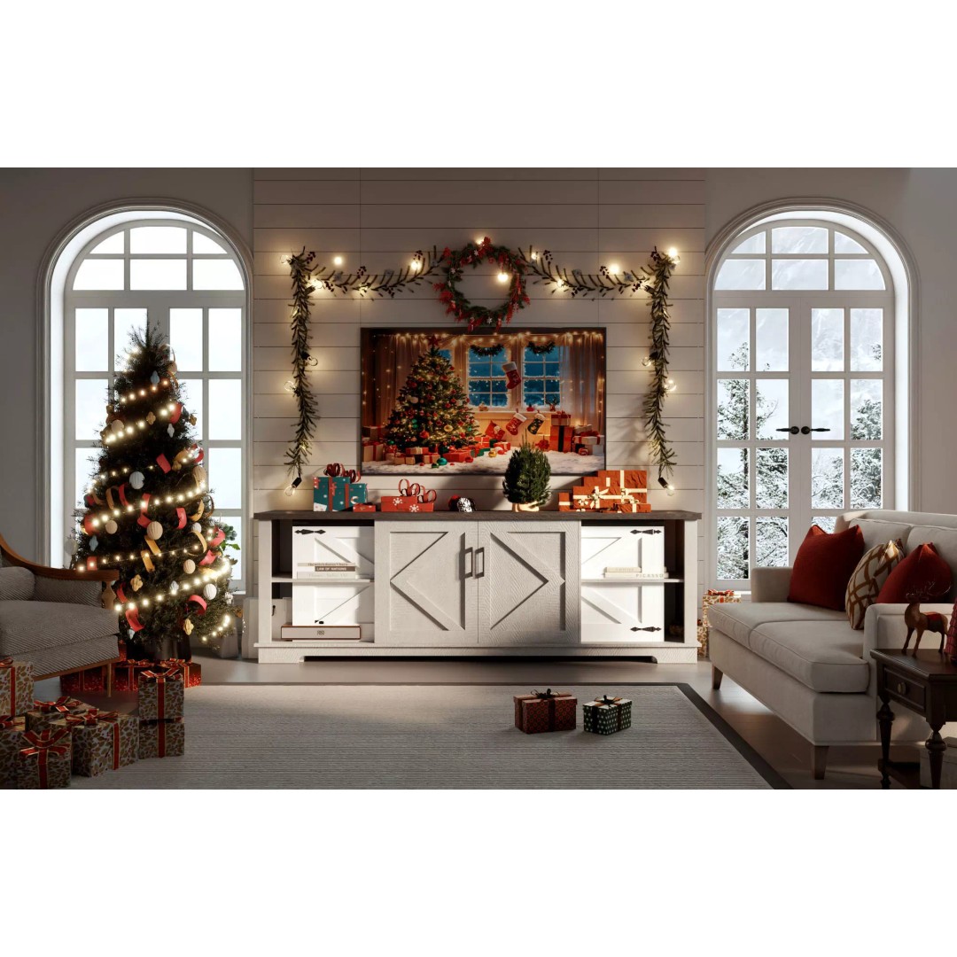 Cozy Christmas Living Room 3D Model – Low Poly PBR Asset, FBX - View 2