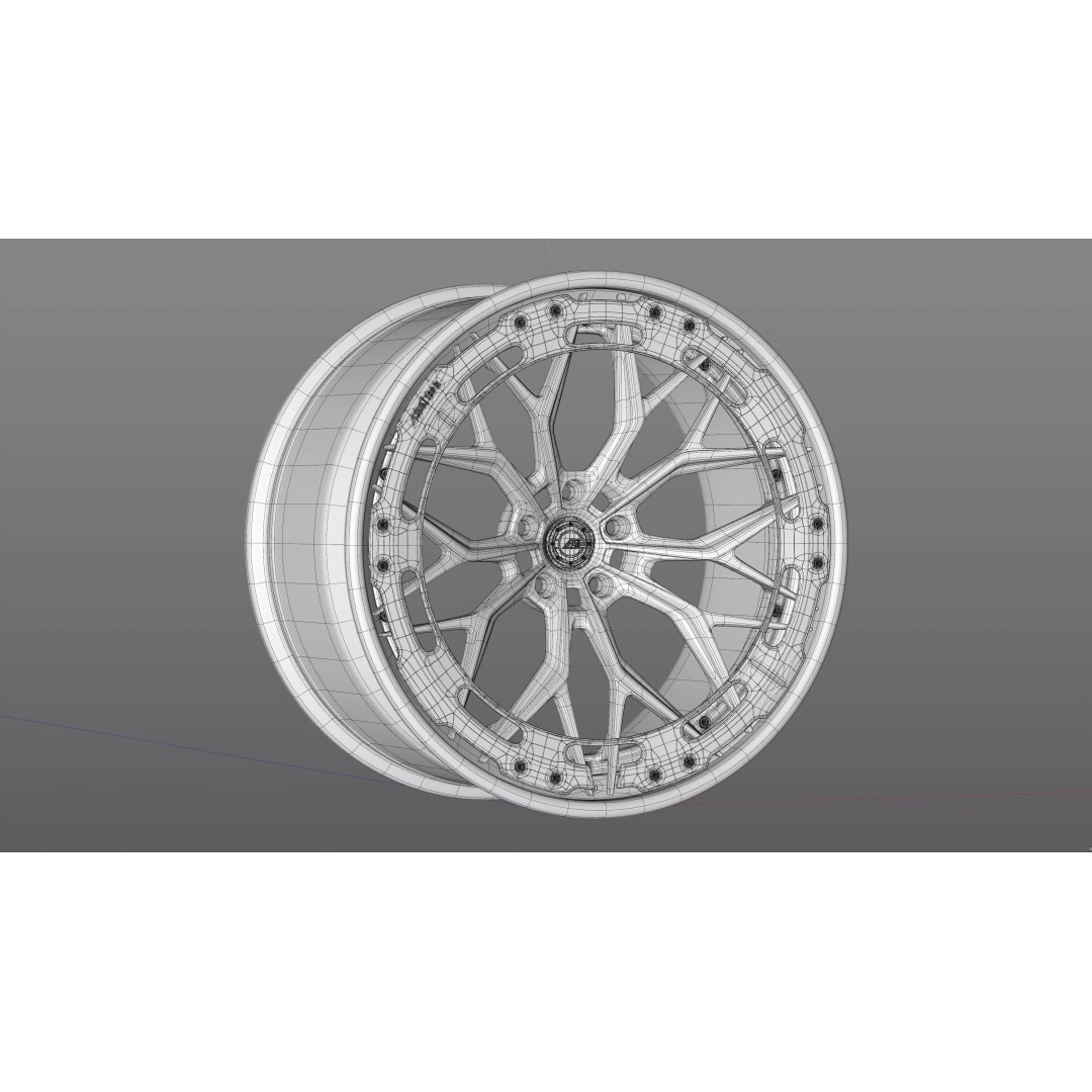 AL13 R80 109R Rim 3D Model – Low Poly Game Asset, FBX, OBJ, Blender - View 16