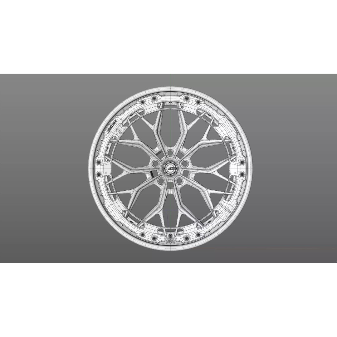 AL13 R80 109R Rim 3D Model – Low Poly Game Asset, FBX, OBJ, Blender - View 18