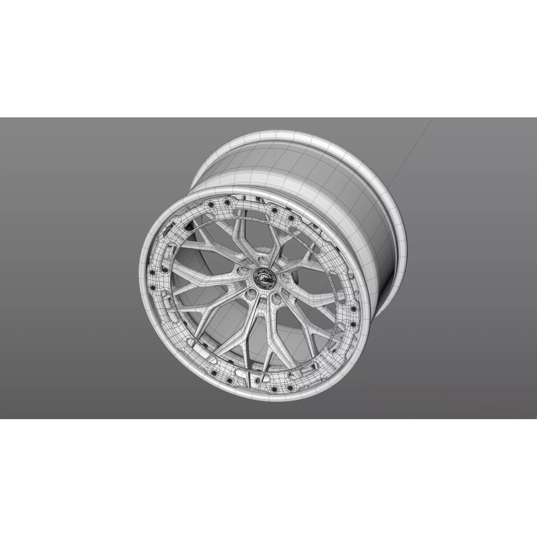AL13 R80 109R Rim 3D Model – Low Poly Game Asset, FBX, OBJ, Blender - View 20