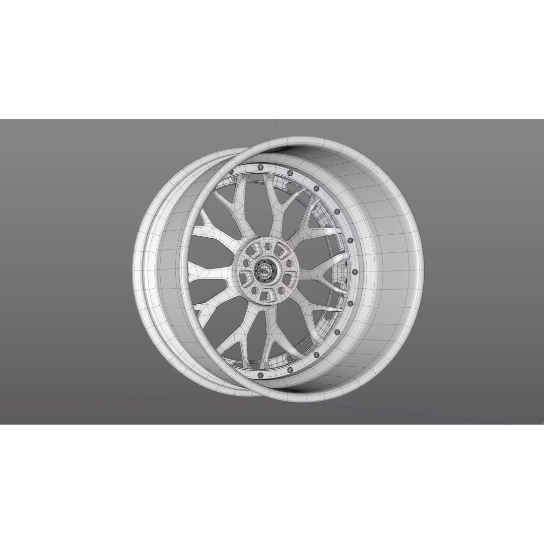 AL13 R80 109R Rim 3D Model – Low Poly Game Asset, FBX, OBJ, Blender - View 22