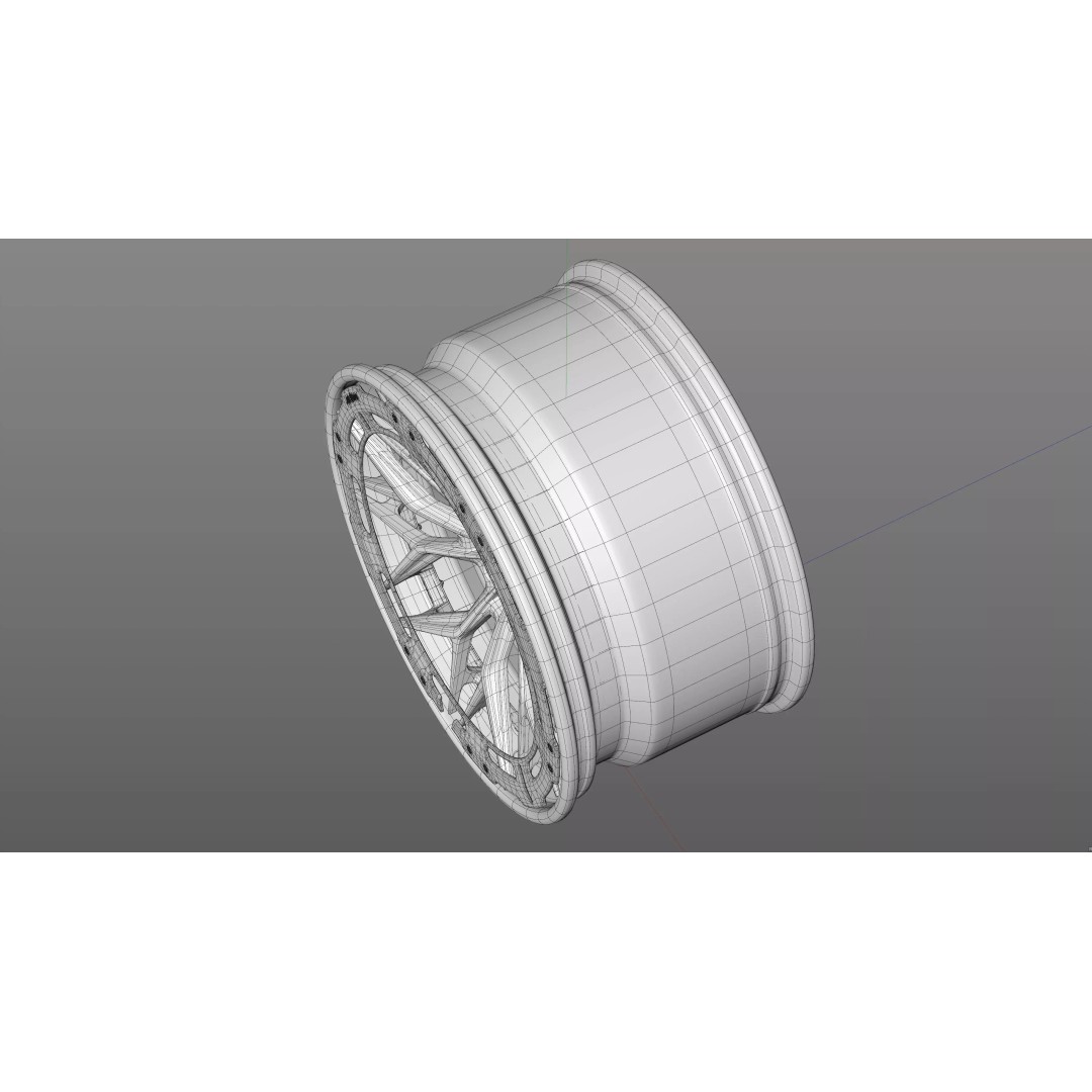 AL13 R80 109R Rim 3D Model – Low Poly Game Asset, FBX, OBJ, Blender - View 26