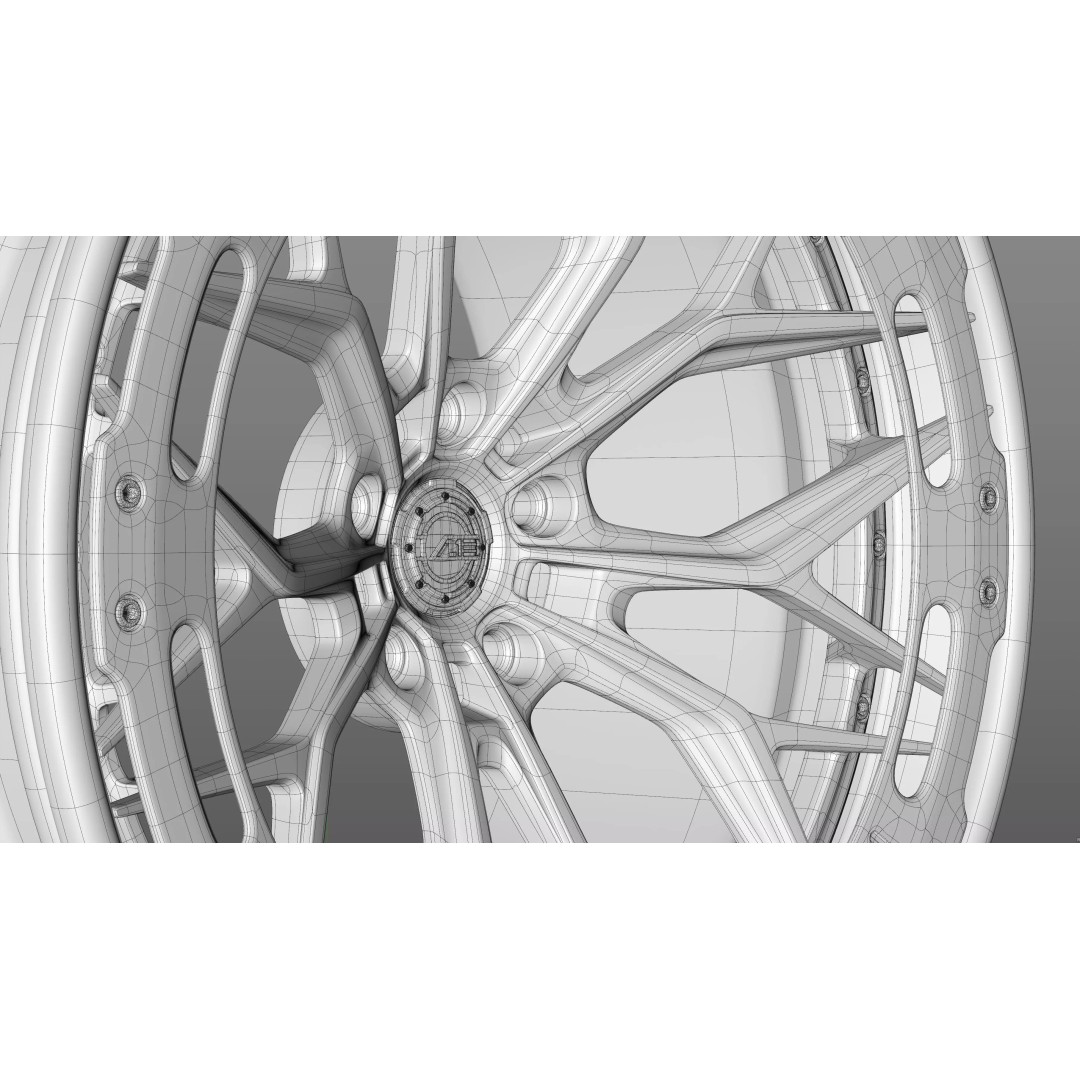 AL13 R80 109R Rim 3D Model – Low Poly Game Asset, FBX, OBJ, Blender - View 34