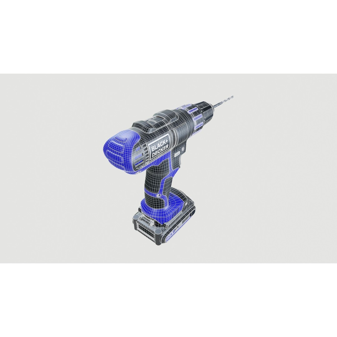Power Drill 3D Model – Low Poly PBR Game Asset, FBX - View 13