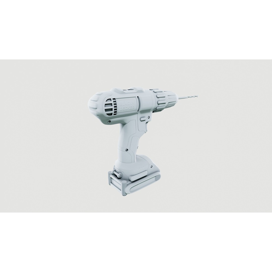 Power Drill 3D Model – Low Poly PBR Game Asset, FBX - View 9