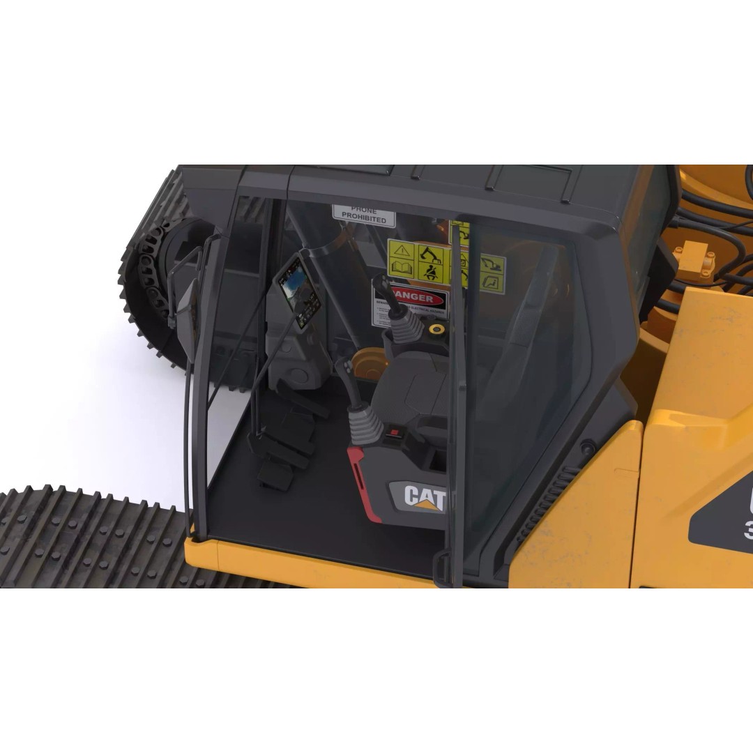 CAT Large Excavator 336 3D Model – High Poly PBR Asset, FBX & OBJ - View 9