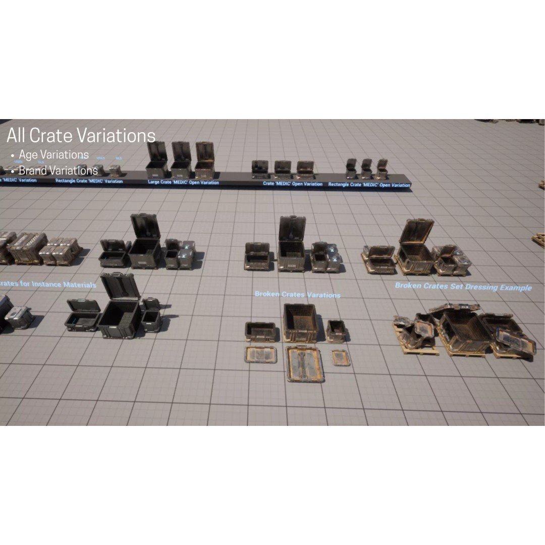 Standard Storage Crate 3D Model – Low Poly Game Asset, FBX & OBJ