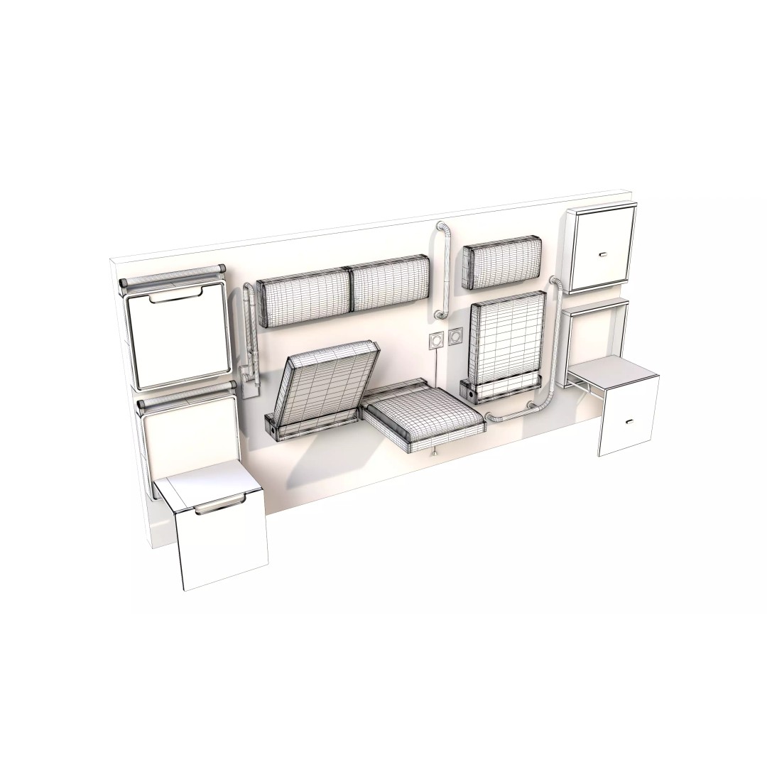 Folding Chair 3D Model – Low Poly Furniture Asset, FBX & OBJ Formats - View 14