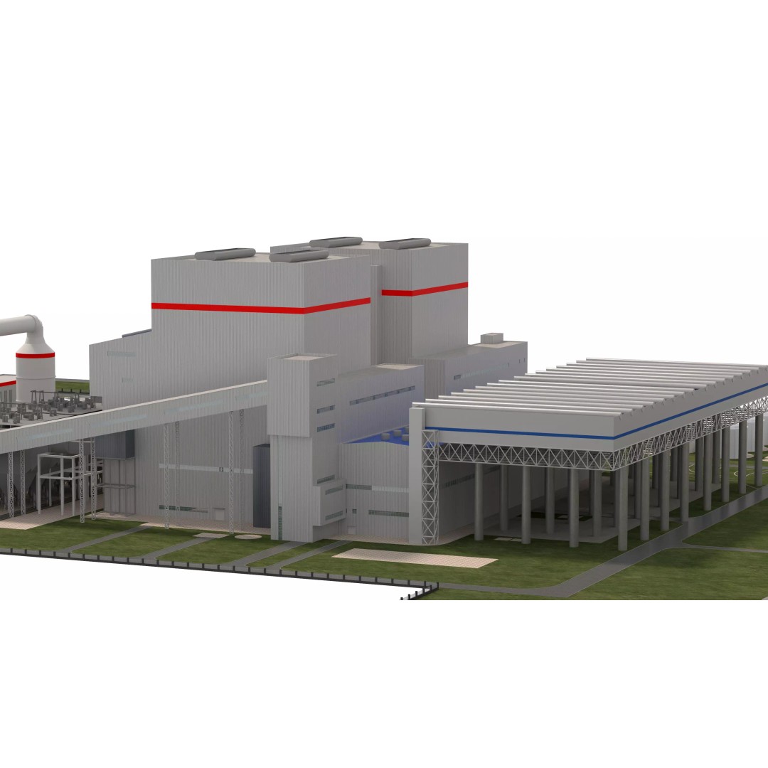 Power Plant 3D Model – Detailed Industrial Facility, FBX, OBJ - View 12