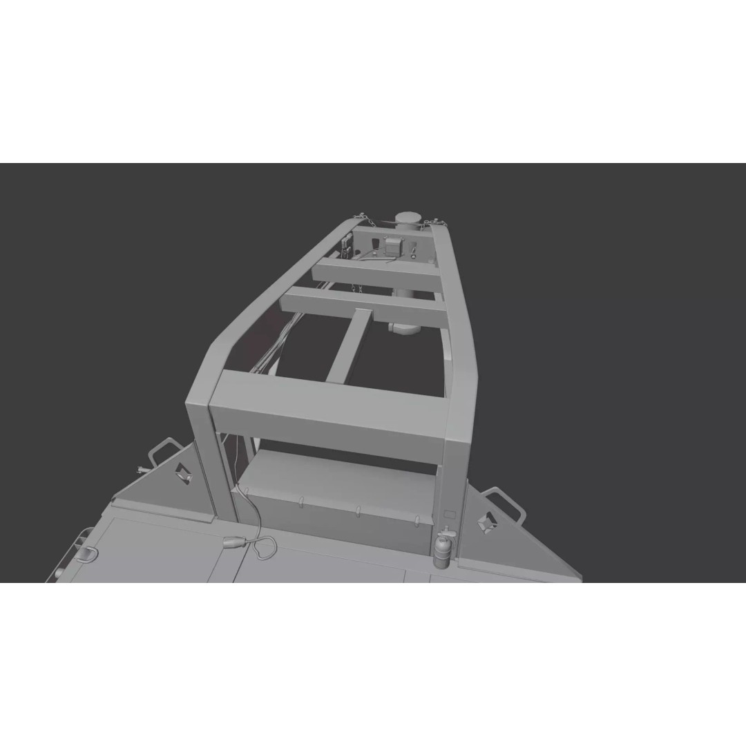 Gooseneck Flatbed Ramp Trailer 3D Model – Game Ready, PBR, Blender