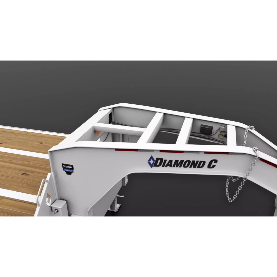Gooseneck Flatbed Ramp Trailer 3D Model – Game Ready, PBR, Blender - View 10