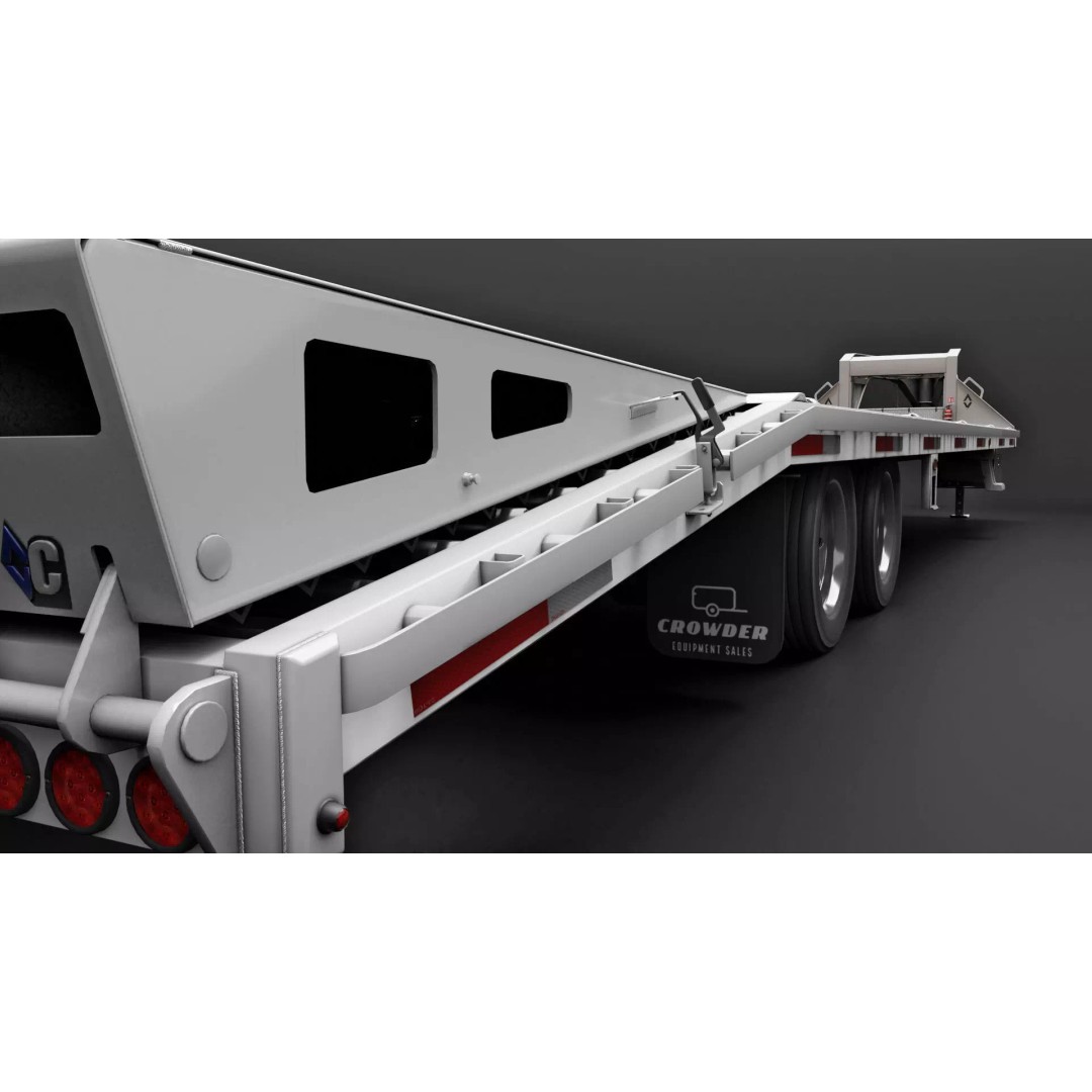 Gooseneck Flatbed Ramp Trailer 3D Model – Game Ready, PBR, Blender - View 11