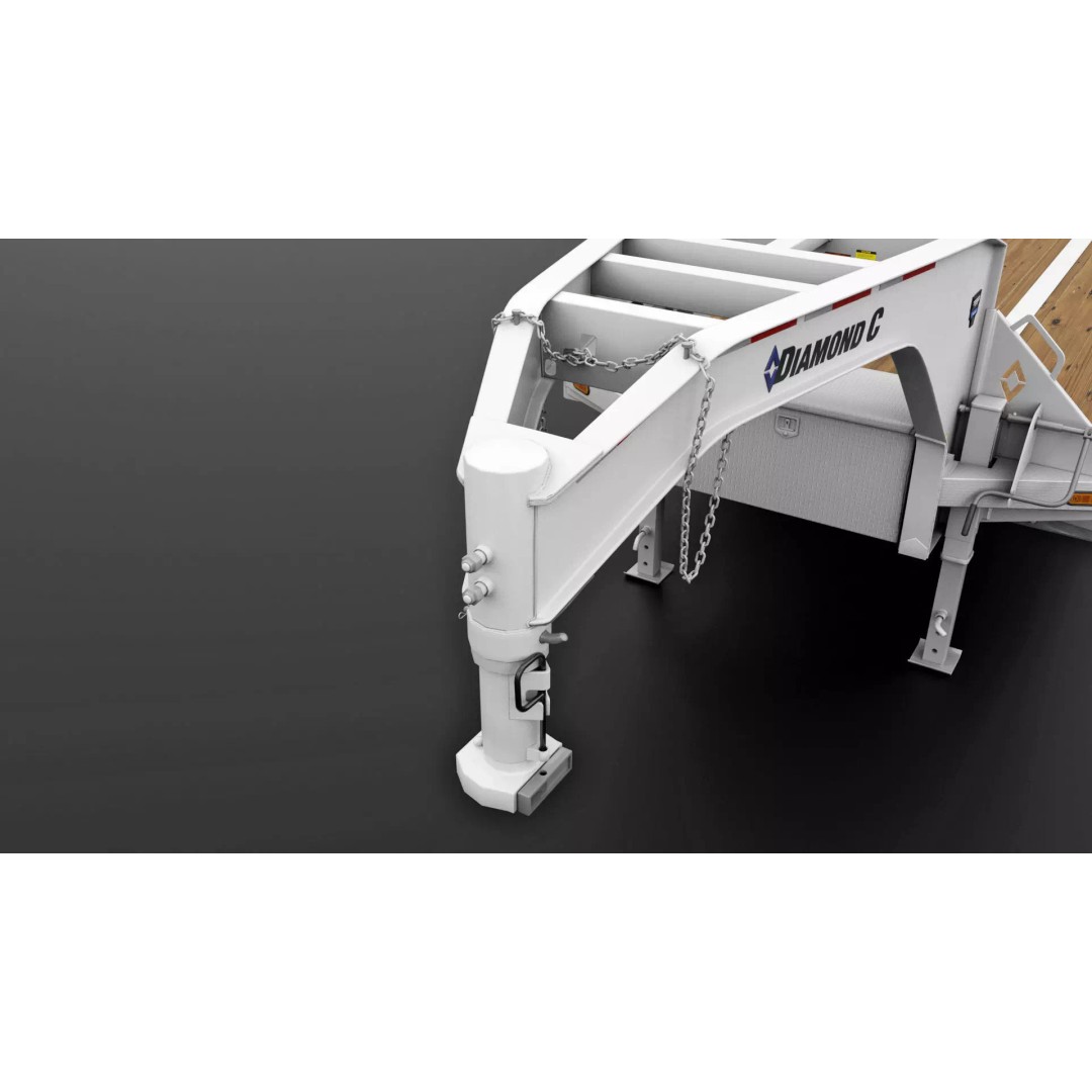 Gooseneck Flatbed Ramp Trailer 3D Model – Game Ready, PBR, Blender - View 15