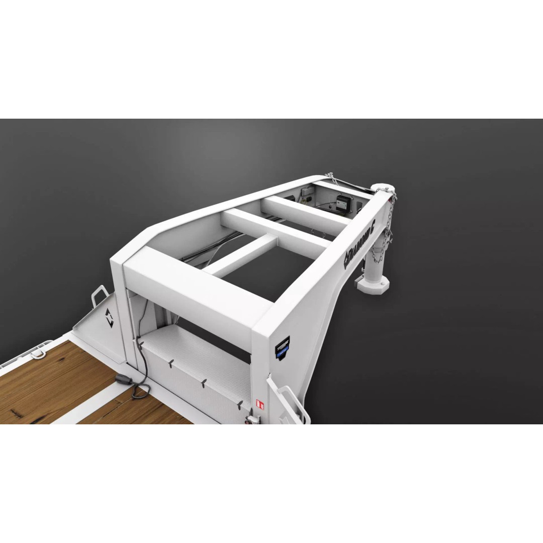 Gooseneck Flatbed Ramp Trailer 3D Model – Game Ready, PBR, Blender - View 16