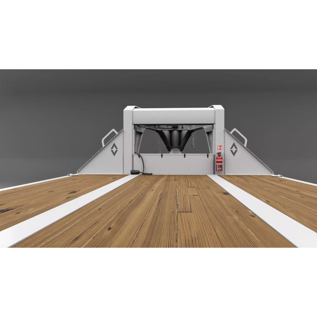 Gooseneck Flatbed Ramp Trailer 3D Model – Game Ready, PBR, Blender - View 17