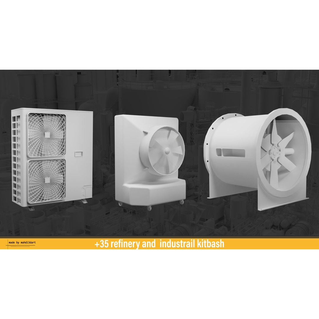 Refinery Industrial Kitbash 3D Model – High Detail Game Asset, FBX - View 23