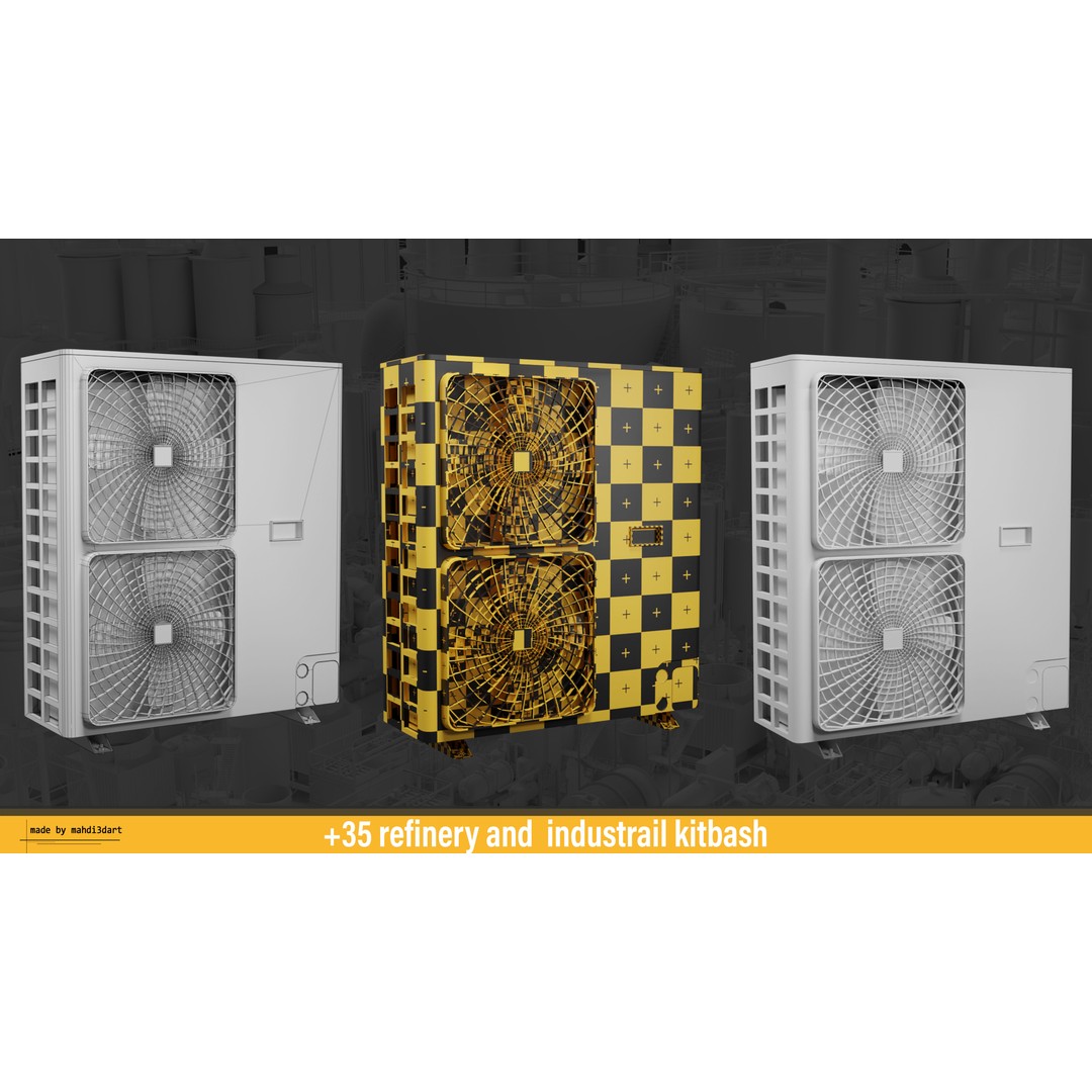 Refinery Industrial Kitbash 3D Model – High Detail Game Asset, FBX - View 7