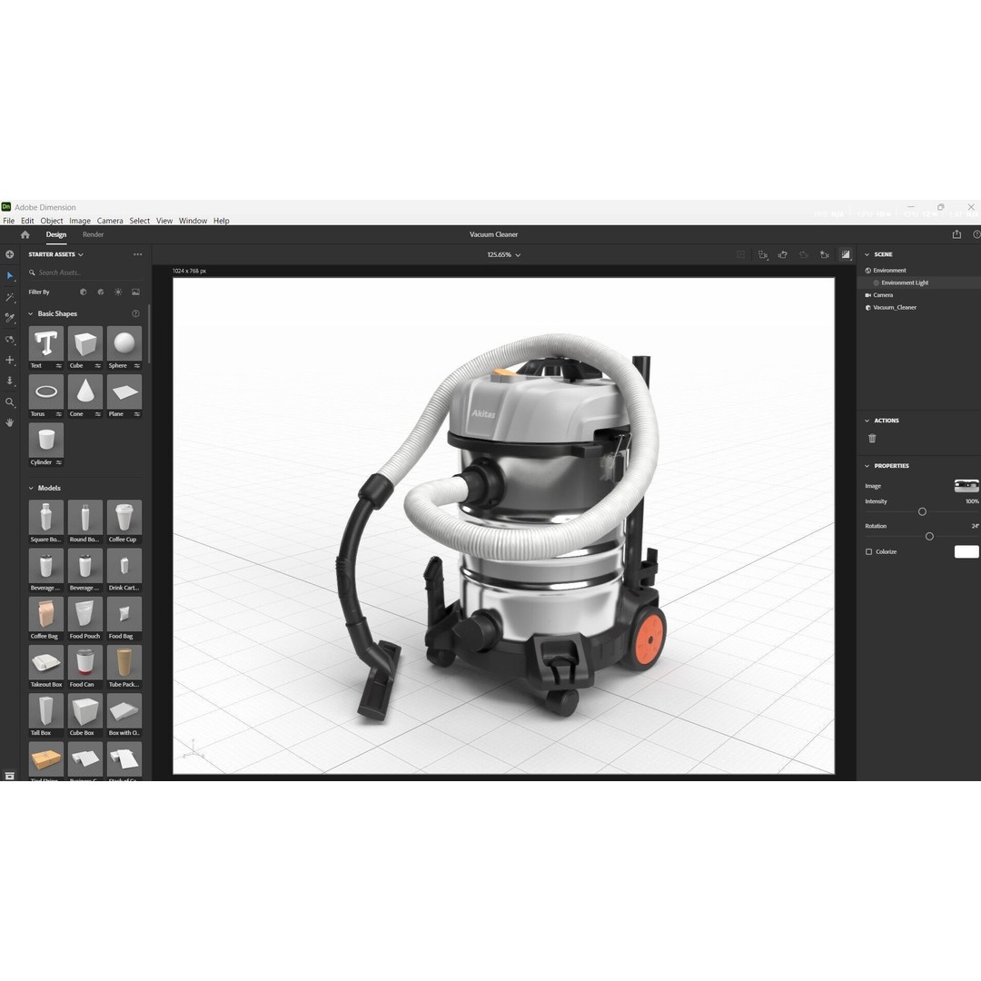 Akitas Wet & Dry Vacuum Cleaner 3D Model – Low Poly PBR Asset, FBX, OBJ - View 20