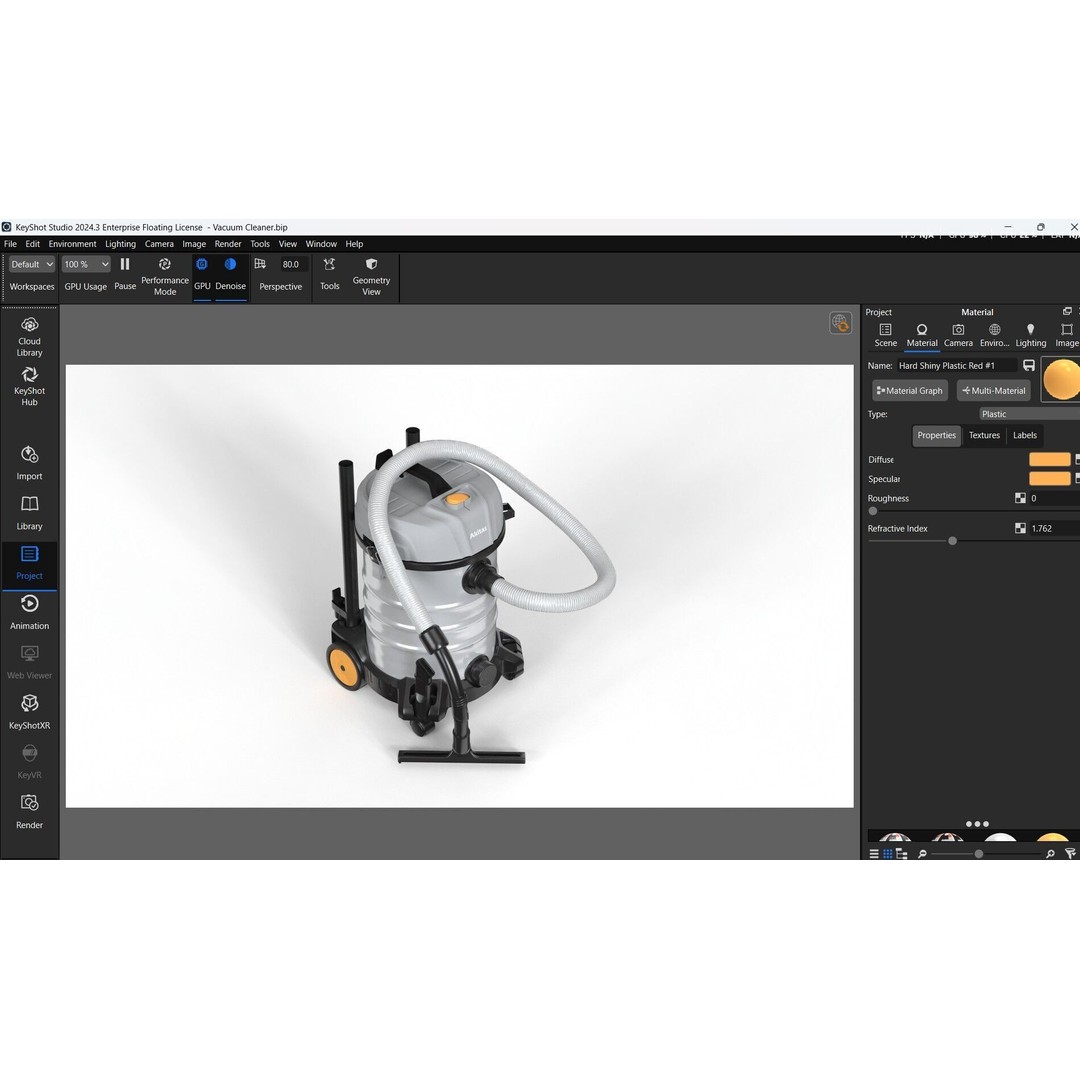 Akitas Wet & Dry Vacuum Cleaner 3D Model – Low Poly PBR Asset, FBX, OBJ - View 21