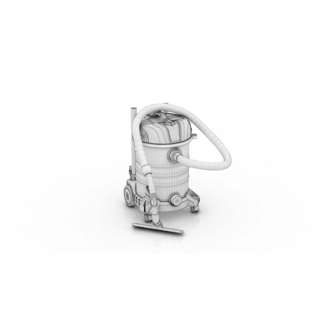 Akitas Wet & Dry Vacuum Cleaner 3D Model – Low Poly PBR Asset, FBX, OBJ - View 9