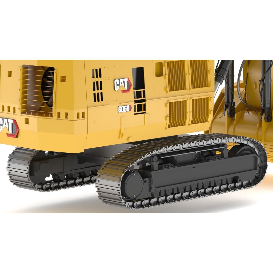 CAT 6060 Hydraulic Mining Shovel 3D Model – High Quality PBR Asset, FBX/OBJ - View 17