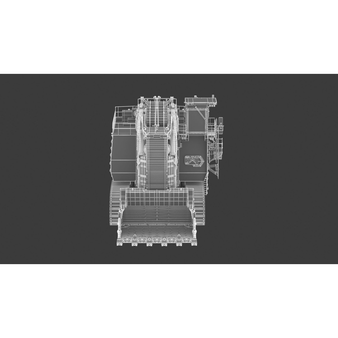 CAT 6060 Hydraulic Mining Shovel 3D Model – High Quality PBR Asset, FBX/OBJ - View 25