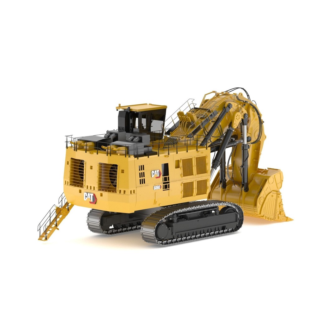 CAT 6060 Hydraulic Mining Shovel 3D Model – High Quality PBR Asset, FBX/OBJ - View 7