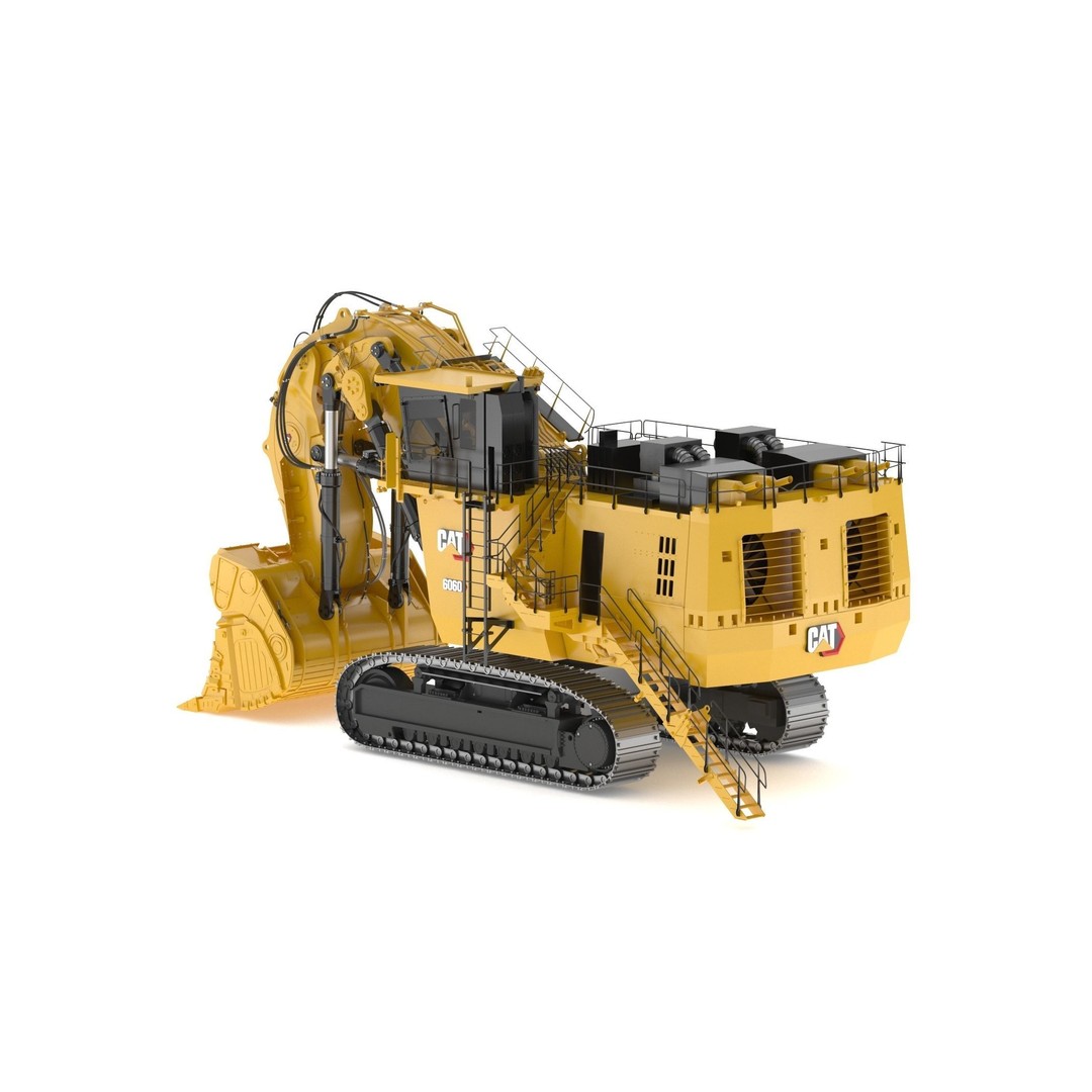 CAT 6060 Hydraulic Mining Shovel 3D Model – High Quality PBR Asset, FBX/OBJ - View 9