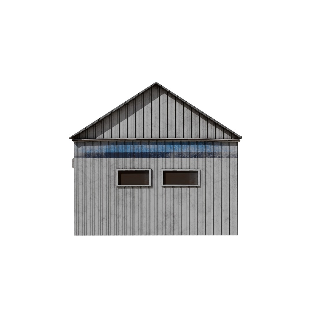 Warehouse 3D Model – Low Poly Industrial Game Asset, FBX, OBJ - View 6