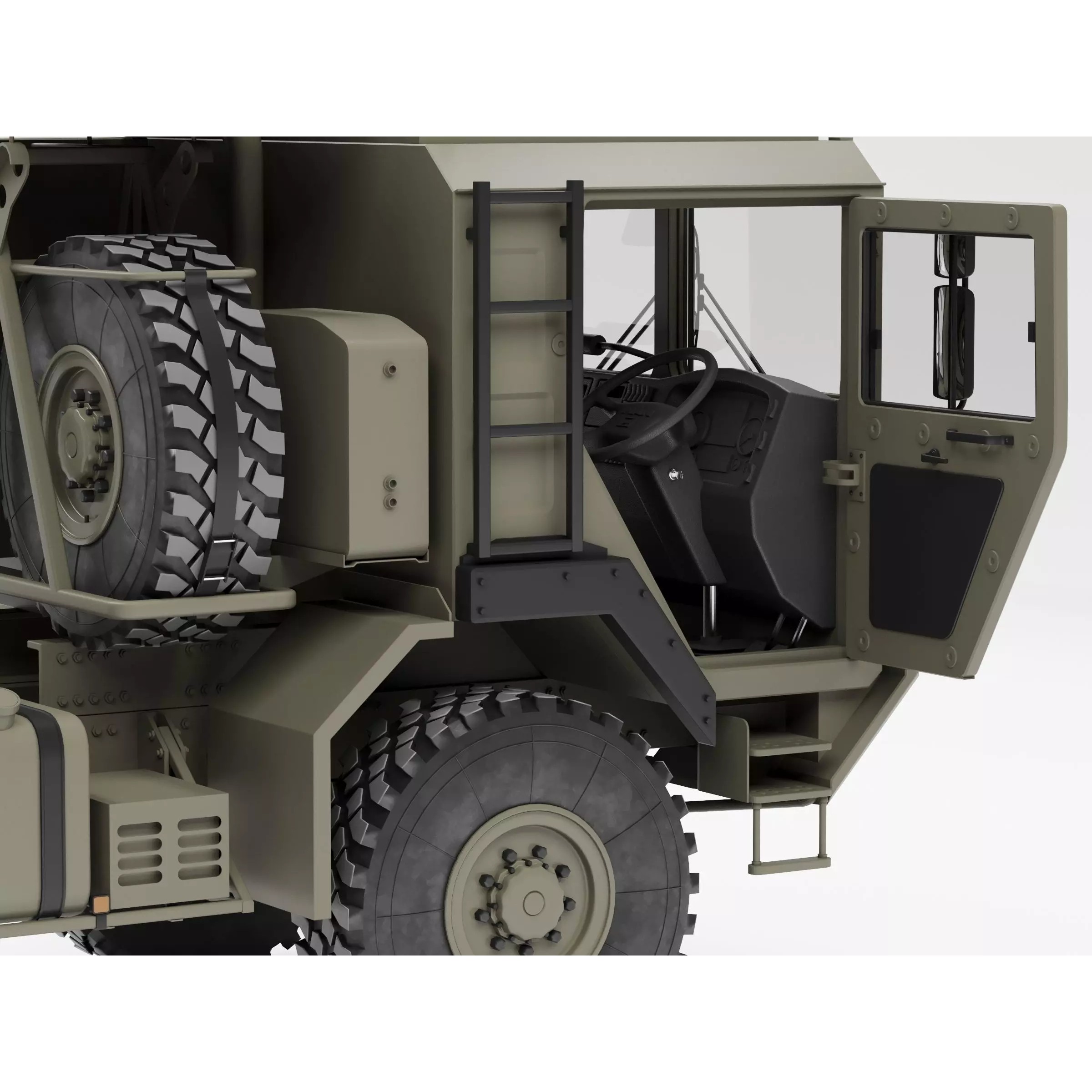 MAN HX60 4x4 Military Truck Chassis - Game-Ready 3D Model - View 10