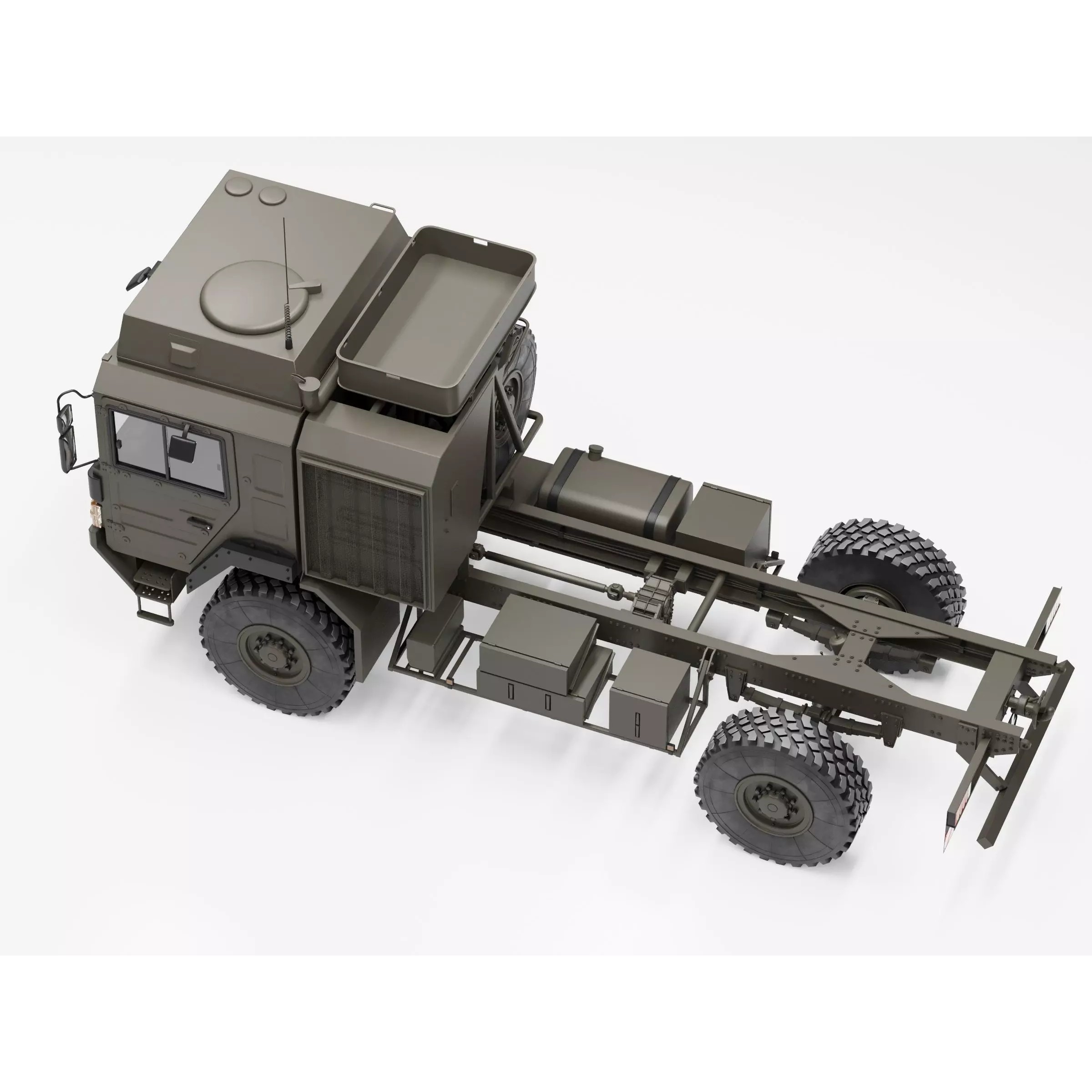 MAN HX60 4x4 Military Truck Chassis - Game-Ready 3D Model - View 11