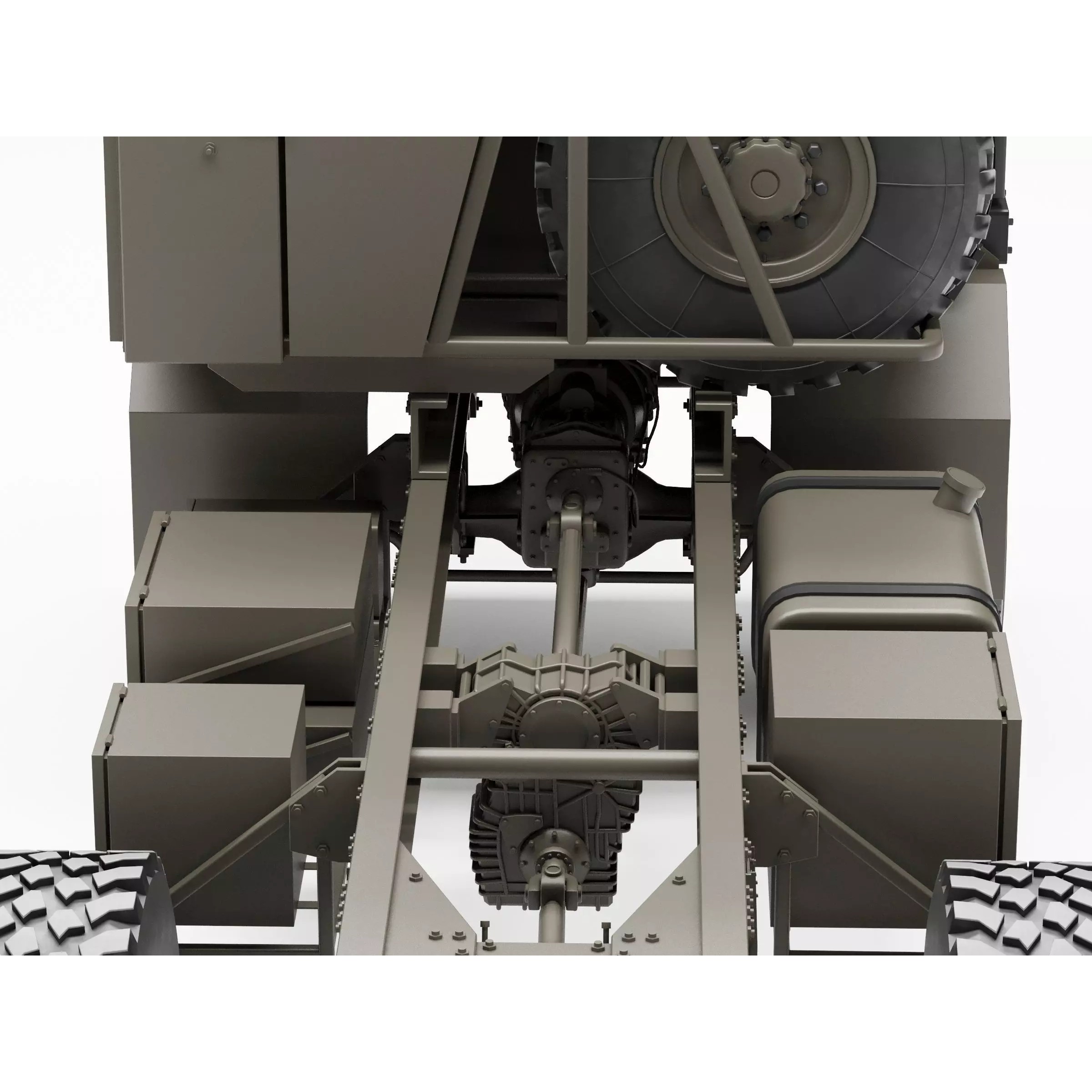 MAN HX60 4x4 Military Truck Chassis - Game-Ready 3D Model - View 13