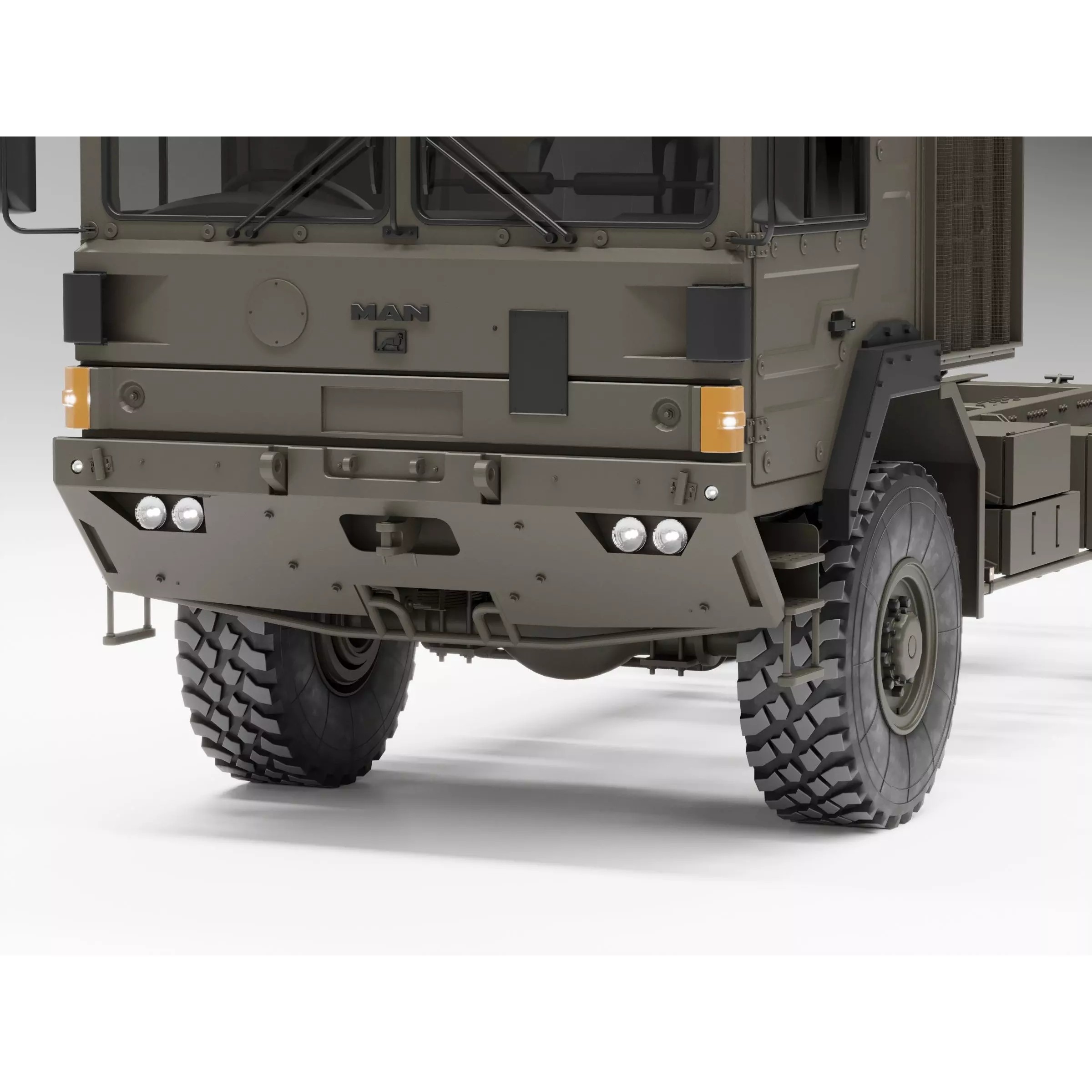 MAN HX60 4x4 Military Truck Chassis - Game-Ready 3D Model - View 15
