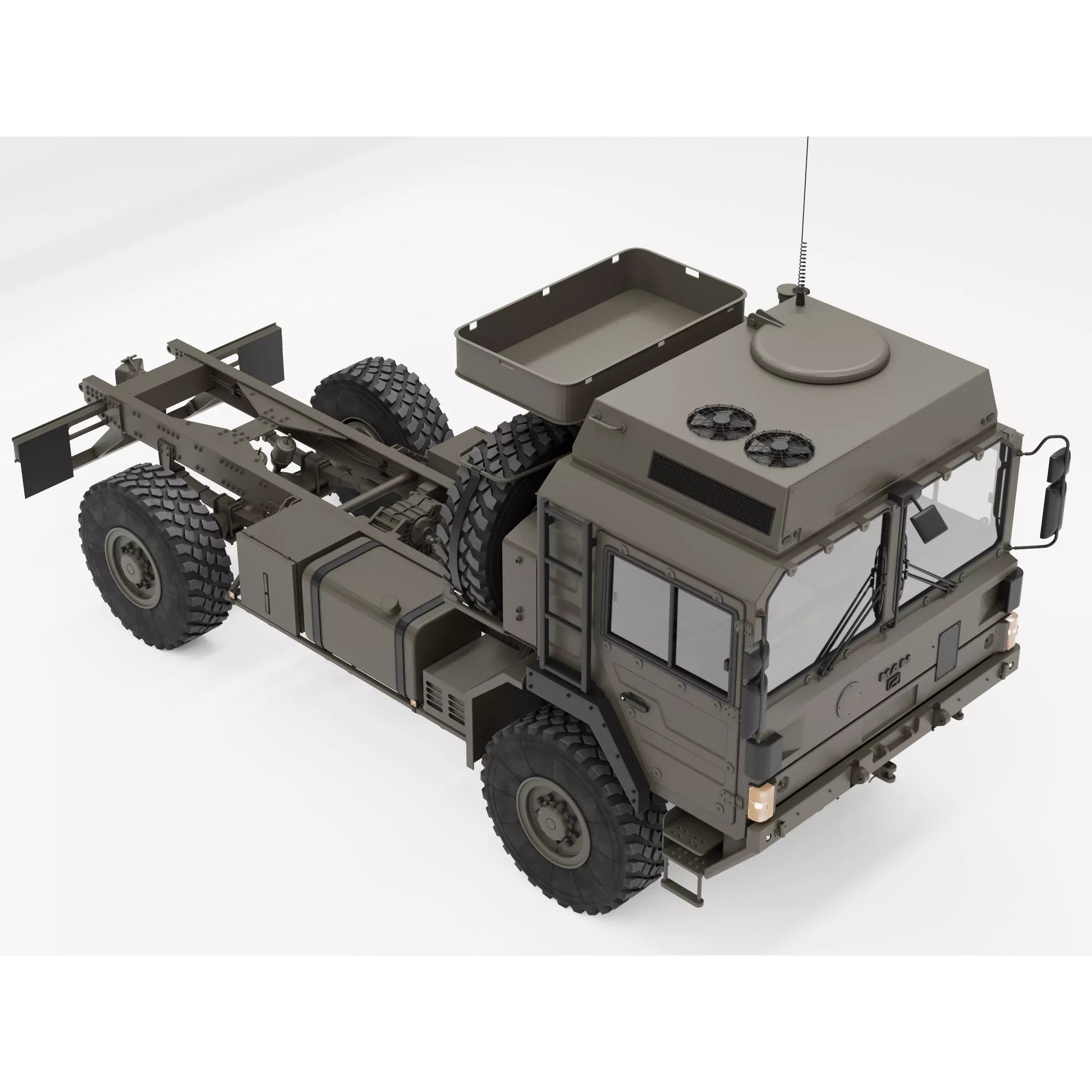 MAN HX60 4x4 Military Truck Chassis - Game-Ready 3D Model - View 16