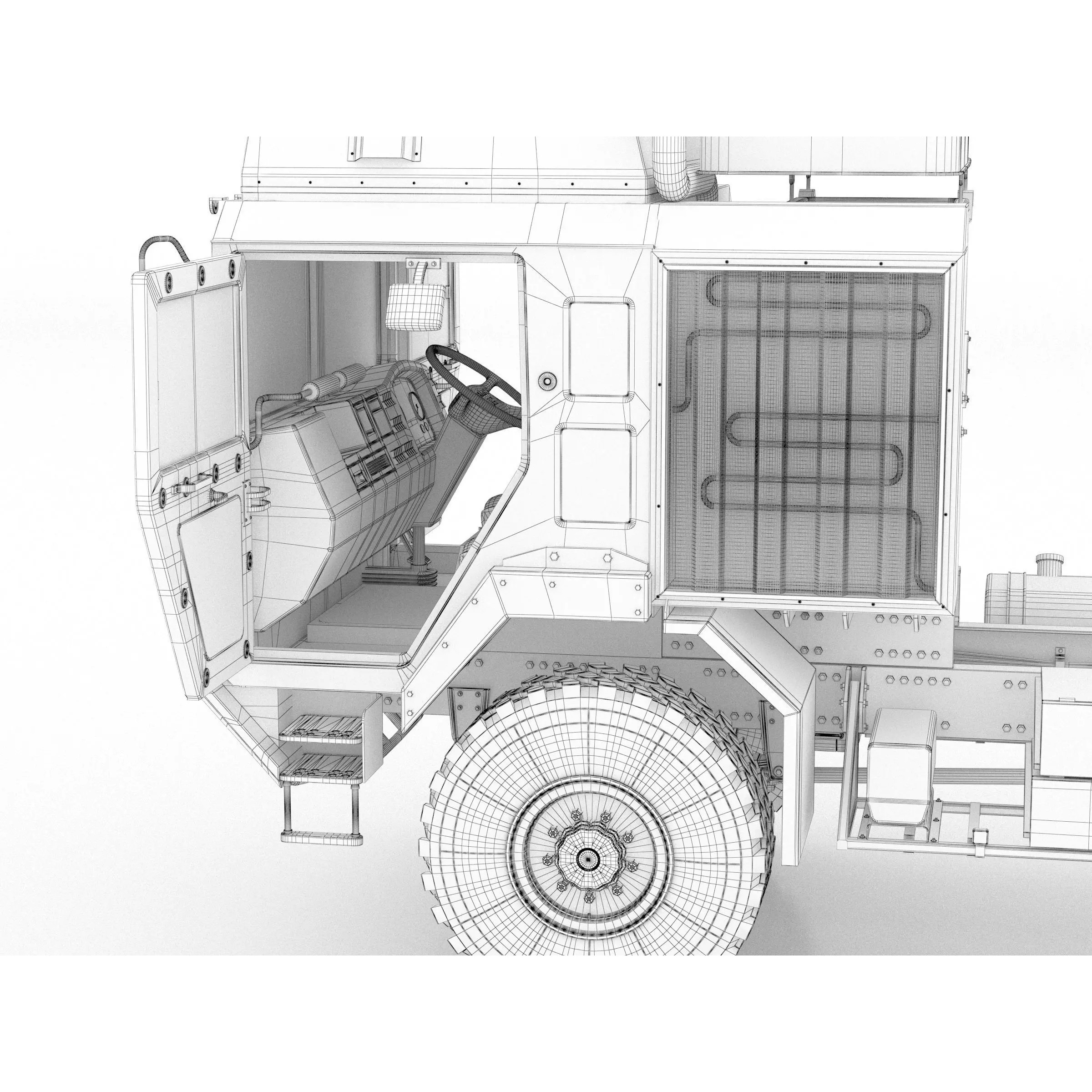 MAN HX60 4x4 Military Truck Chassis - Game-Ready 3D Model - View 25