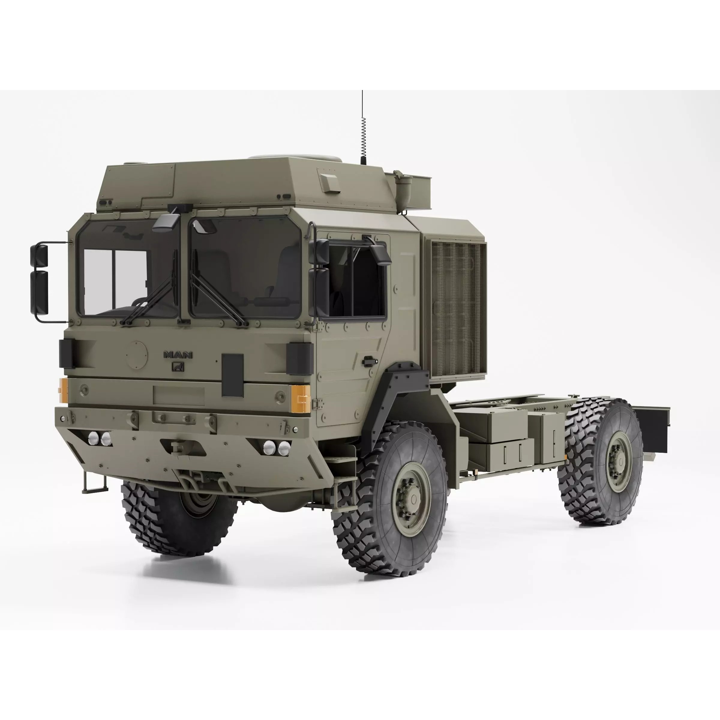 MAN HX60 4x4 Military Truck Chassis - Game-Ready 3D Model - View 6
