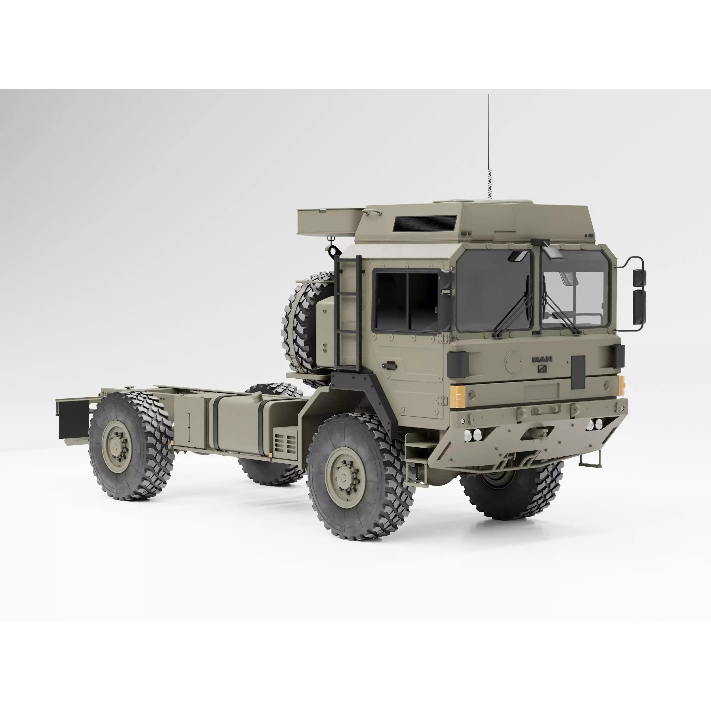 MAN HX60 4x4 Military Truck Chassis - Game-Ready 3D Model - View 7