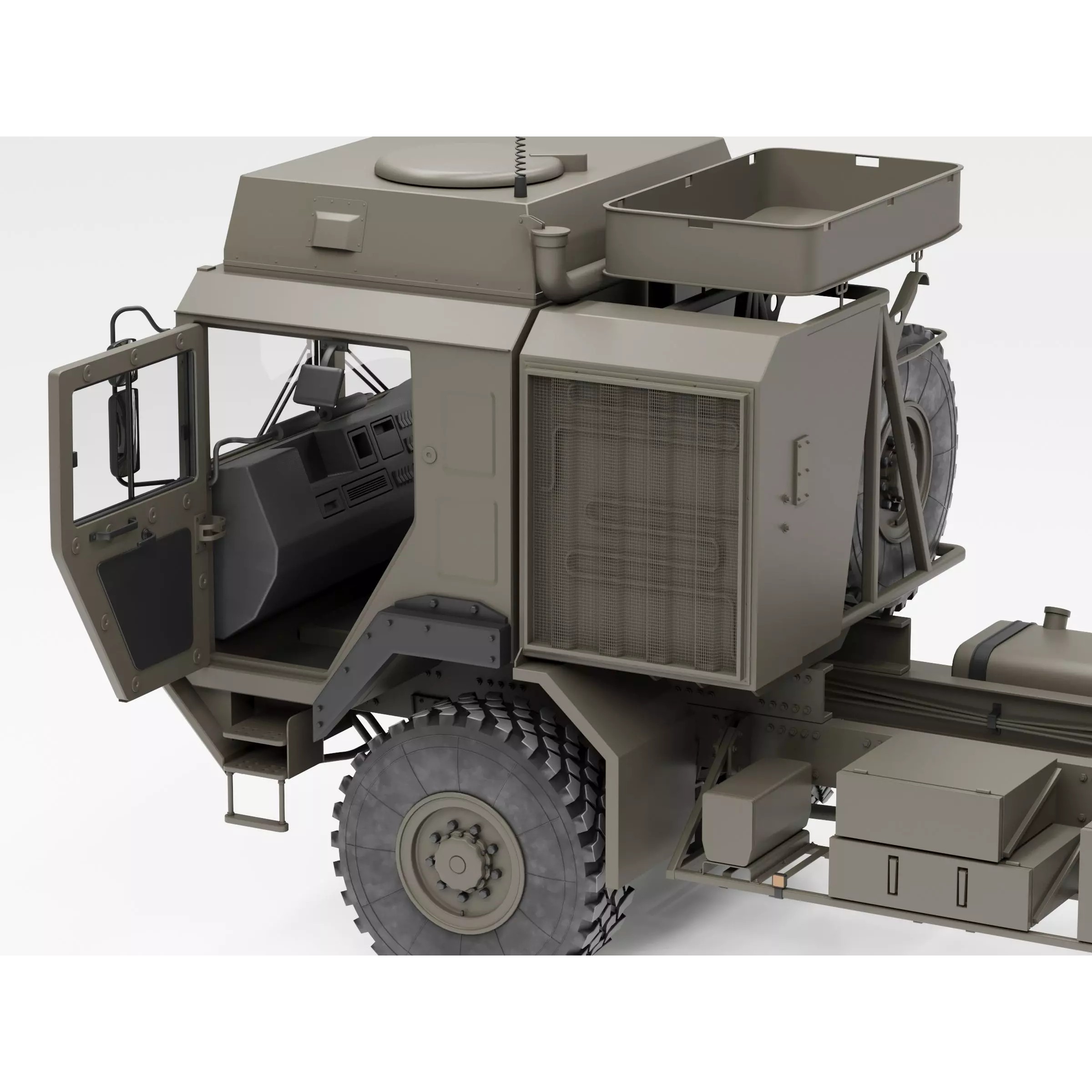 MAN HX60 4x4 Military Truck Chassis - Game-Ready 3D Model - View 9