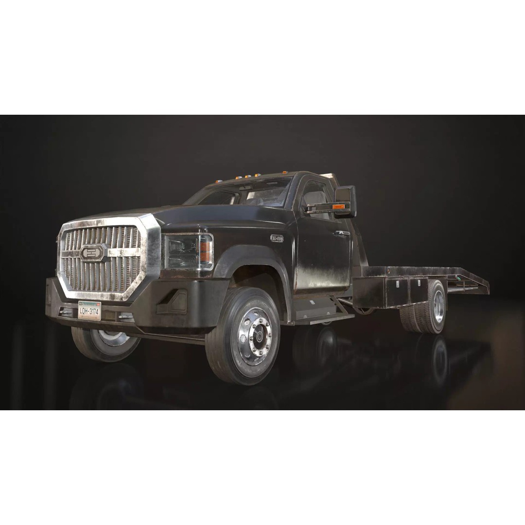 Medium Duty Truck VX400 3D Model – Realistic Car Hauler, Game-Ready, FBX - View 20