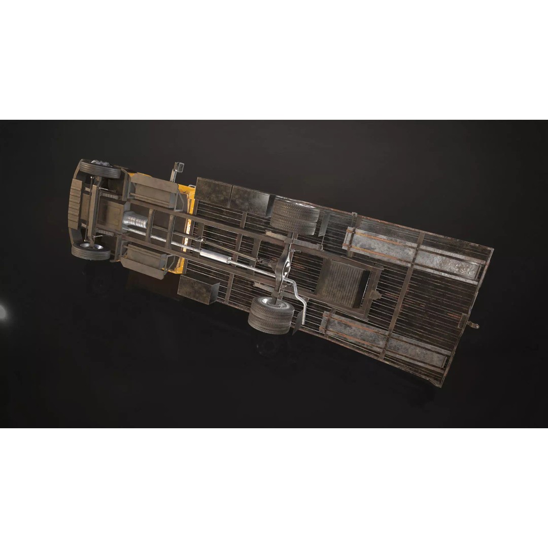 Medium Duty Truck VX400 3D Model – Realistic Car Hauler, Game-Ready, FBX - View 21