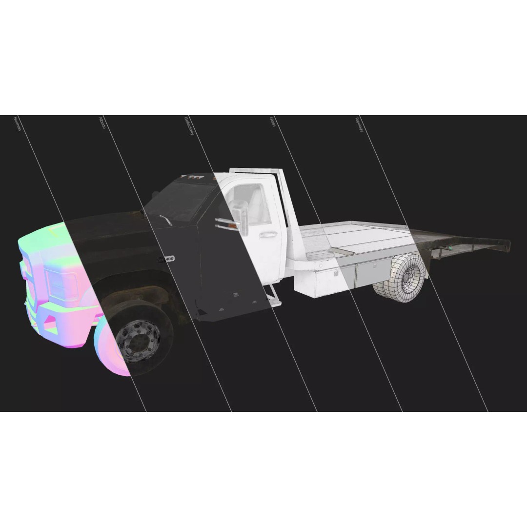 Medium Duty Truck VX400 3D Model – Realistic Car Hauler, Game-Ready, FBX - View 29